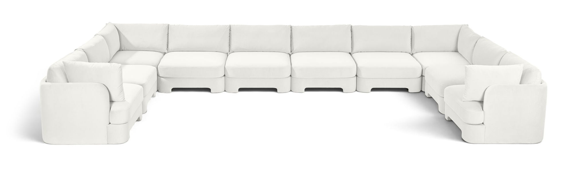 Hammond - Velvet Performance Fabric Upholstered 10 Piece Sectional - Simple Home Plus