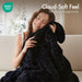 Ruched Fur - Ruched Throw - Black - Simple Home Plus