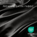 Satin - Wrinkle - Queen Free Luxurious (Set of 6) - Black - Simple Home Plus