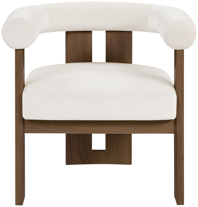 Arienzo - Performance Fabric Upholstered Accent Chair - Walnut Base - Simple Home Plus