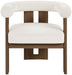 Arienzo - Performance Fabric Upholstered Accent Chair - Walnut Base - Simple Home Plus