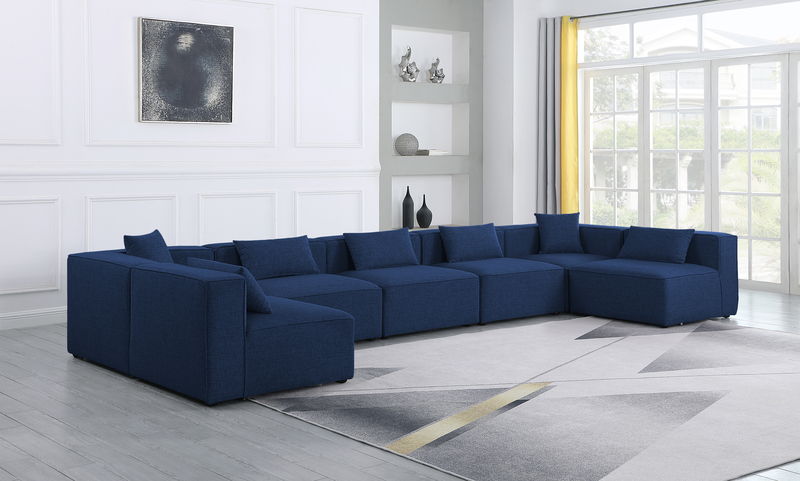 Cube - Linen 7 Piece Modular U-Shaped Sectional