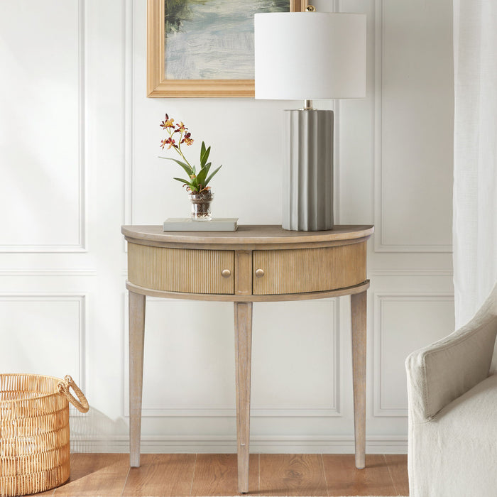 Crestview - Vintage Storage Console Table - Reclaimed Wheat - Simple Home Plus