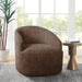 Bonn - Upholstered 360° Swivel Chair - Chocolate - Simple Home Plus
