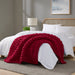 Chenille Chunky Knit - Throw - Red - Simple Home Plus