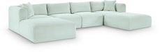 Shaggy - 6 Piece Modular Sectional With 2 Ottomans - Simple Home Plus