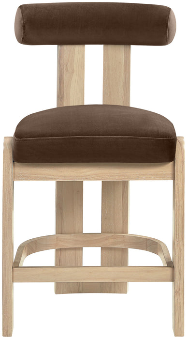 Arienzo - Velvet Performance Fabric Upholstered Counter Stool (Set of 2) - Simple Home Plus