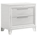 Marmore - 2-Drawer Nightstand Bedside Table - White - Simple Home Plus