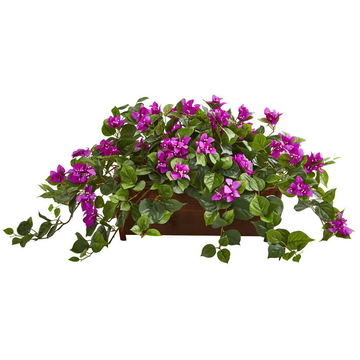 18" Bougainvillea Artificial Plant in Decorative Planter