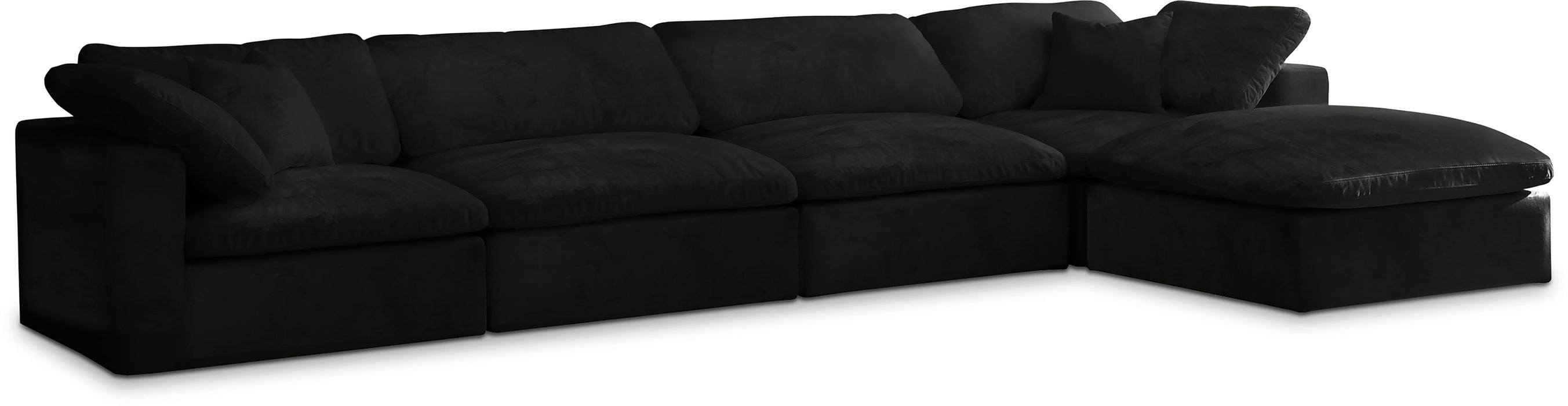 Cozy - 5 Piece Modular Sectional With Chaise - Simple Home Plus