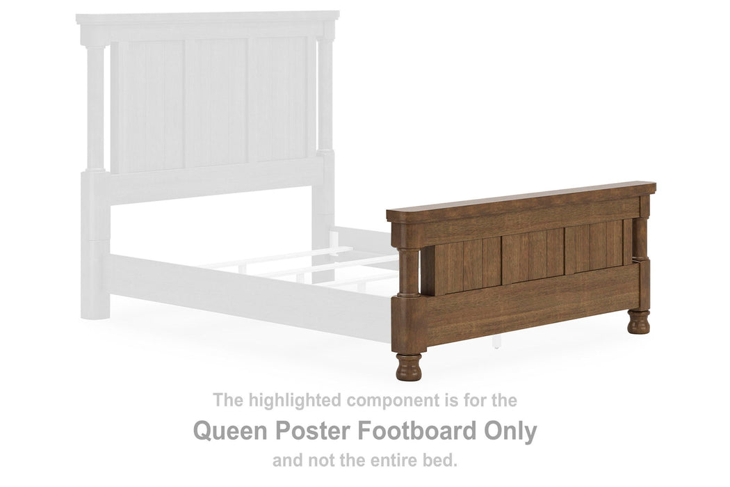 Rowlenstown - Queen Poster Footboard - Brown - Simple Home Plus