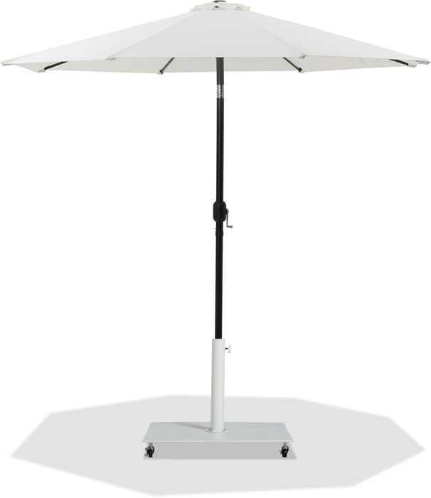Fiji - Aluminum Patio Umbrella With Square White And Black Base - Simple Home Plus