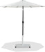Fiji - Aluminum Patio Umbrella With Square White And Black Base - Simple Home Plus
