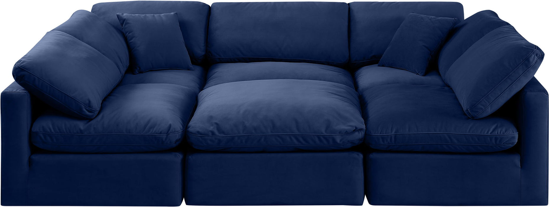 Indulge - Velvet 6 Piece Modular Sectional - Simple Home Plus