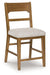 Cabalynn - Oatmeal / Light Brown - Upholstered Barstool (Set of 2) - Simple Home Plus