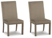 Chrestner - Dining UPH Side Chair (Set of 2) - Gray / Brown - Simple Home Plus