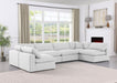 Comfy - 6 Piece Linen Modular Armless Sectional - Simple Home Plus
