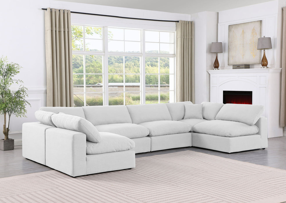 Comfy - 6 Piece Linen Modular Armless Sectional - Simple Home Plus