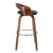 Sonia - 26" Counter Height Swivel Bar Stool - Walnut Wood - Simple Home Plus