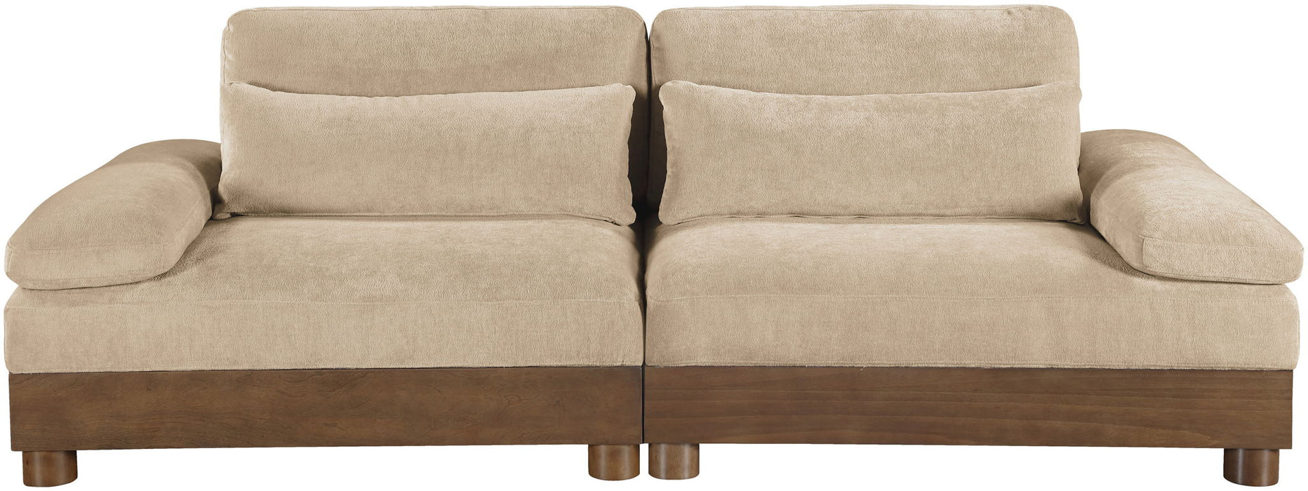 Turin - Chenille Fabric Upholstered Modular Sectional - Beige - Simple Home Plus
