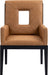 Gwendolyn - Faux Leather Dining Arm Chair With Black Frame - Simple Home Plus