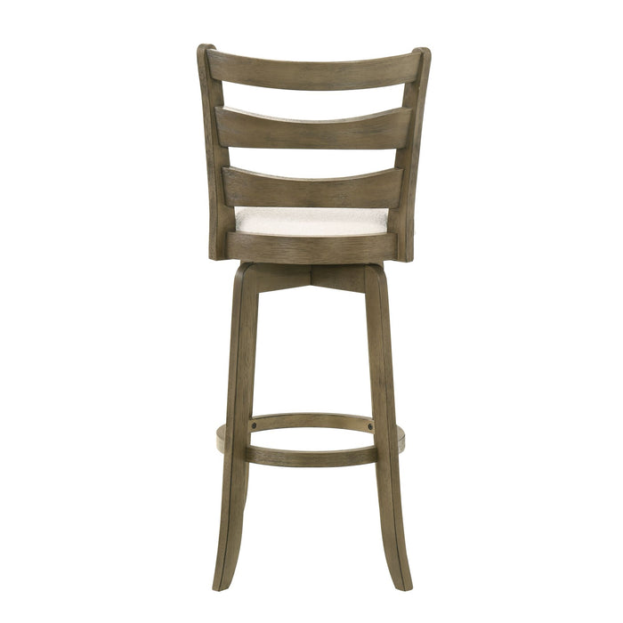 Melindra - Modern Farmhouse Swivel Wood Bar Height Kitchen Bar Stool - Simple Home Plus