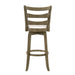 Melindra - Modern Farmhouse Swivel Wood Bar Height Kitchen Bar Stool - Simple Home Plus