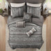 Bellagio - 6 Piece King/California King Quilt Set With Throw Pillows - Gray - Simple Home Plus