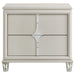 Olivia - 2-Drawer Nightstand Bedside Table - Pearl White - Simple Home Plus