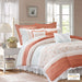 Dawn - California King 9 Piece Comforter Set - Coral - Simple Home Plus