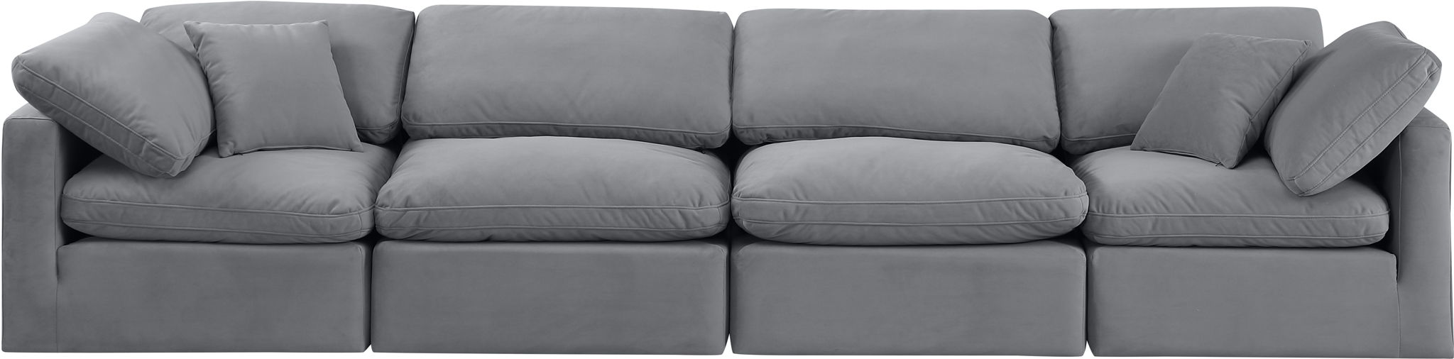 Indulge - Velvet 4 Seat Modular Sofa - Simple Home Plus