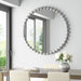 Marlowe - 36" Round Wall Decor Mirror - Silver - Simple Home Plus