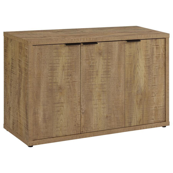 Pepita - 3 Door Engineered Wood Accent Cabinet - Mango Brown - Simple Home Plus