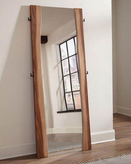 Winslow - Standing Floor Mirror - Smokey Walnut - Simple Home Plus