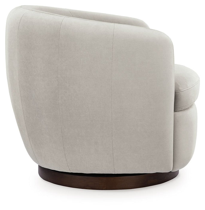 Annbury - Swivel Accent Chair - Light Beige - Simple Home Plus