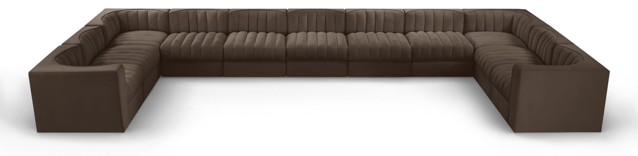 Rummi - Velvet Performance Fabric Upholstered 11 Piece Modular Sectional - Simple Home Plus