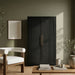 Vana - Solid Wood, Oak Veneer And Stainless Steel Storage Cabinet - Simple Home Plus