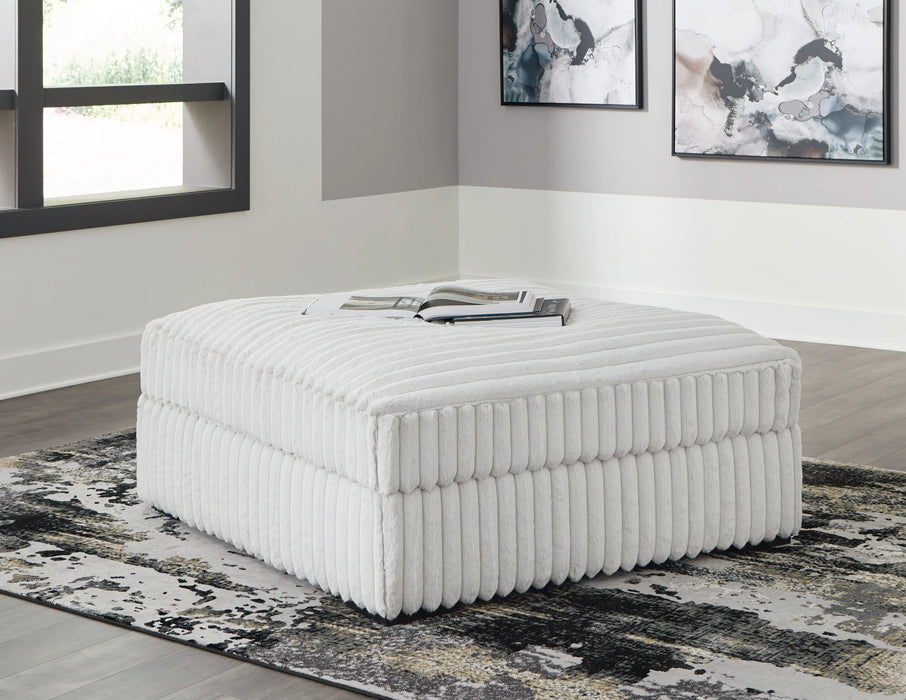 Stupendous - Oversized Accent Ottoman - Alloy AS-IS