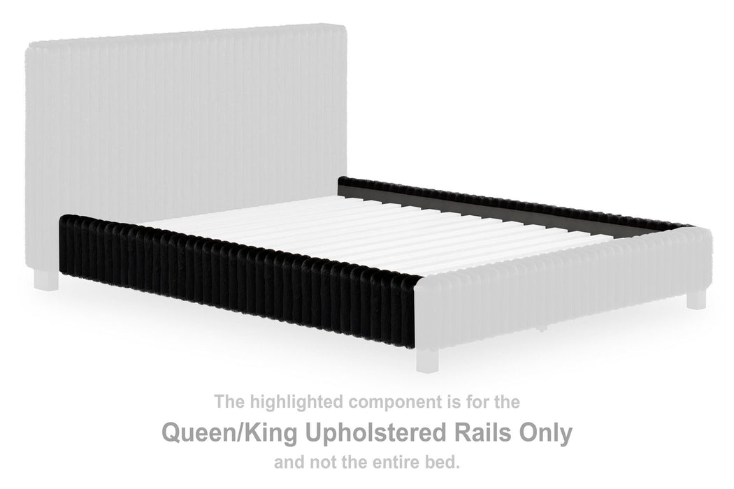 Zuraleus - Queen/King Upholstered Rails - Black - Simple Home Plus