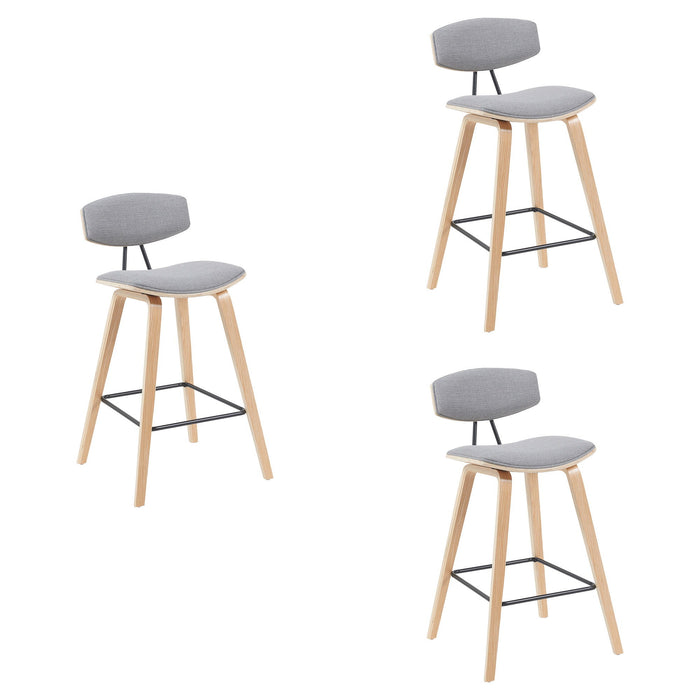 Fox - Swivel Counter Height Stool - Light Brown - Simple Home Plus