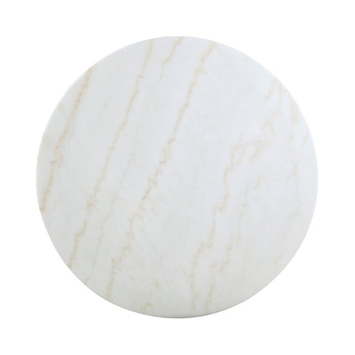 Kella - Round Marble Top Dining Table - White Marble - Simple Home Plus