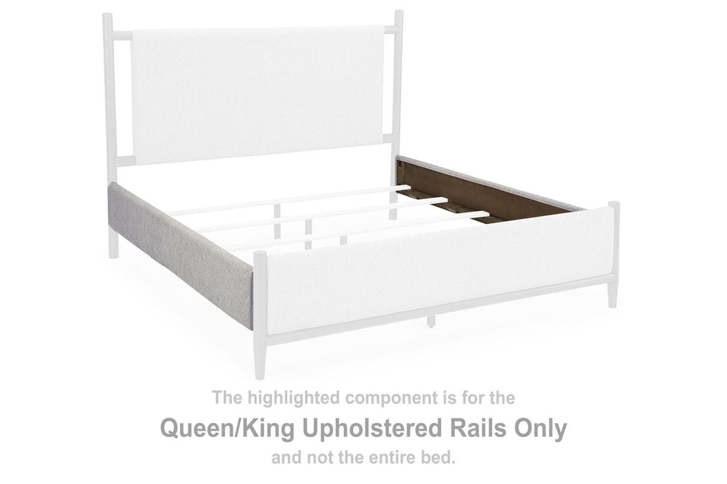 Lyncott - Queen/King Upholstered Rails - Gray - Simple Home Plus