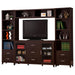 Lewes - 4 Piece TV Entertainment Center - Cappuccino - Simple Home Plus