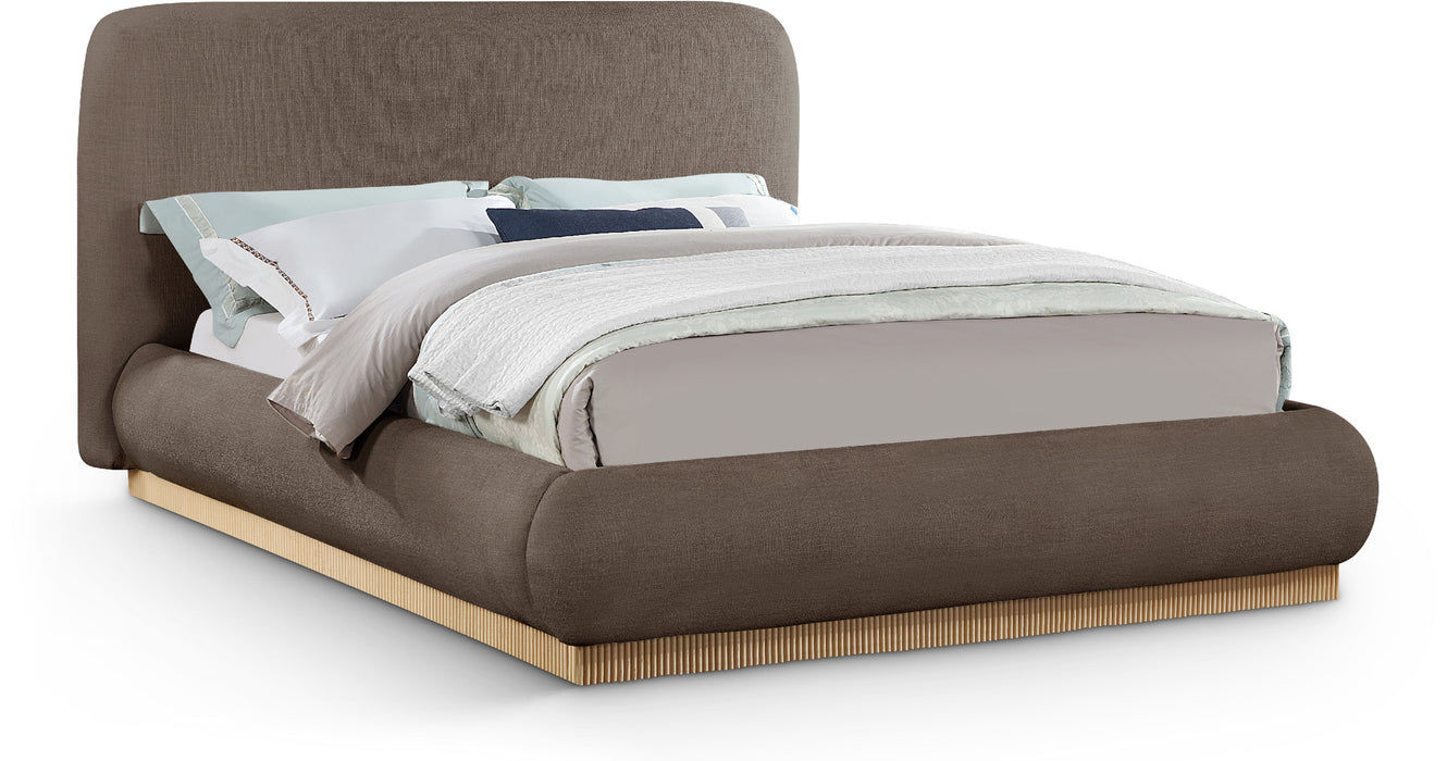 Rigby - Linen Bed With Natural Base - Simple Home Plus
