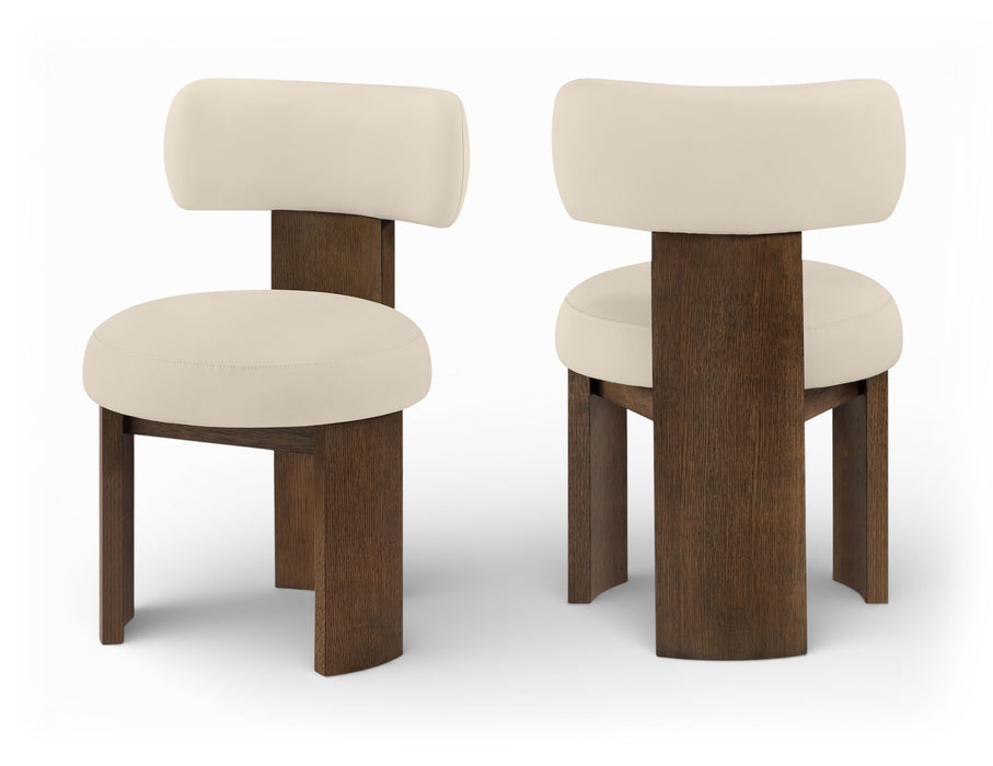 Atelier - Vegan Leather Upholstered Dining Chair (Set of 2) - Painted Brown Frame - Simple Home Plus