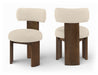 Atelier - Vegan Leather Upholstered Dining Chair (Set of 2) - Painted Brown Frame - Simple Home Plus