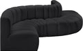 Arc - Faux Leather 6 Piece Curved Modular Sofa - Simple Home Plus