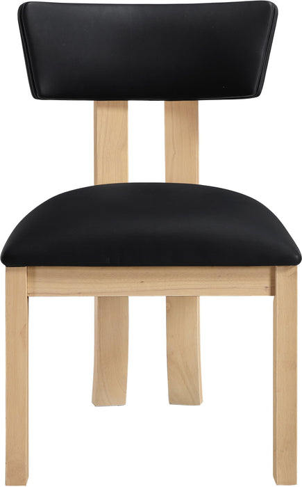 Lavrin - Vegan Leather Dining Side Chair (Set of 2) - Natural Base - Simple Home Plus