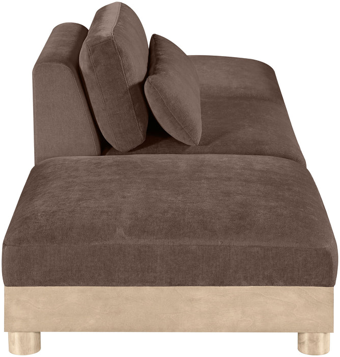 Turin - Chenille Fabric Upholstered Modular Sectional - Brown - Simple Home Plus