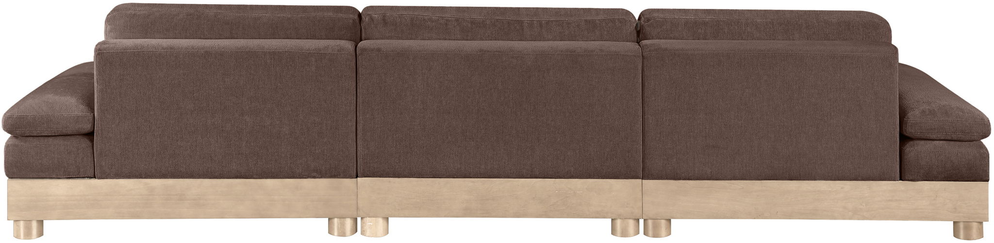 Turin - Chenille Fabric Upholstered Modular Sectional - Brown - Simple Home Plus